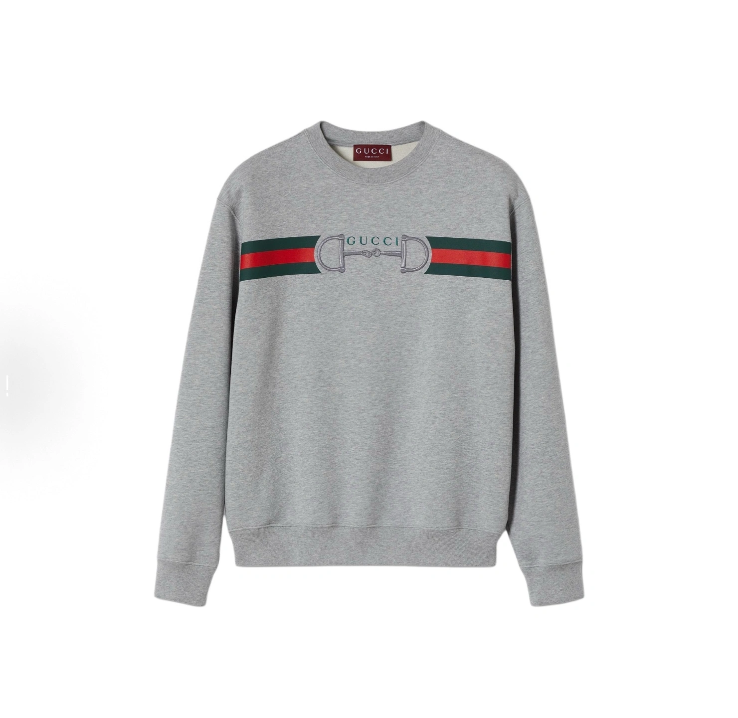 wg.luxury-- 6u33i Grey Sweatshirt with Horsebit Embroidery item:E-F140L1911H
